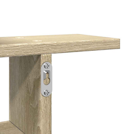 Vägghyllor 2 st sonoma-ek 38x12x38 cm konstruerat trä