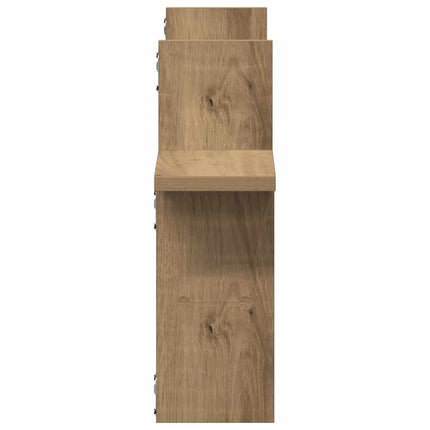 Vägghyllor 2 st ek 38x12x38 cm konstruerat trä