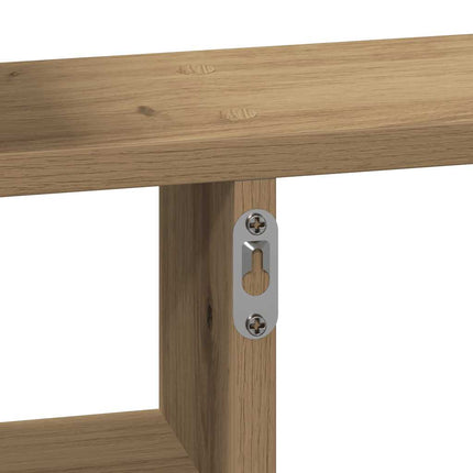 Vägghyllor 2 st ek 38x12x38 cm konstruerat trä