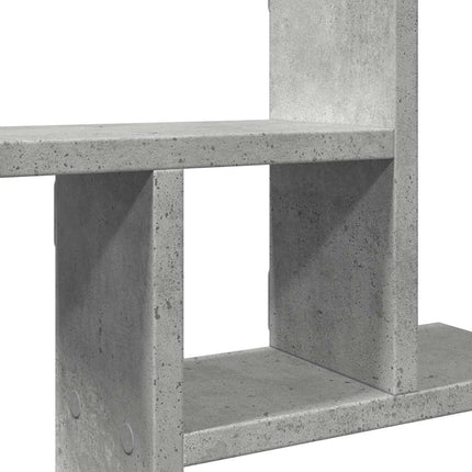 Vägghyllor 2 st betonggrå 50x12x50 cm konstruerat trä