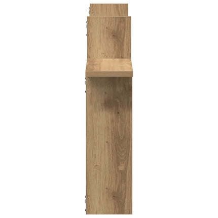 Vägghyllor 2 st ek 50x12x50 cm konstruerat trä