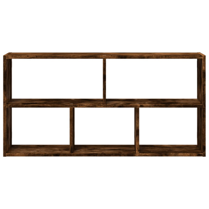 Vägghylla rökfärgad ek 100x25x50 cm konstruerat trä