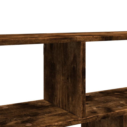 Vägghylla rökfärgad ek 100x25x50 cm konstruerat trä