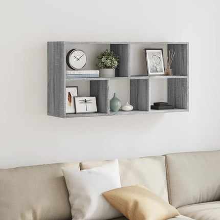 Vägghylla grå sonoma 100x25x50 cm konstruerat trä