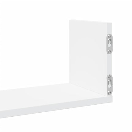 Vägghyllor 3 st vit 58x18x18 cm konstruerat trä
