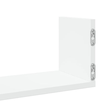 Vägghyllor 3 st vit 80x18x18 cm konstruerat trä