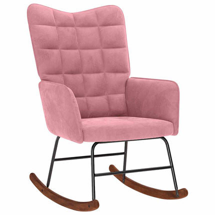 Gungstol rosa sammet