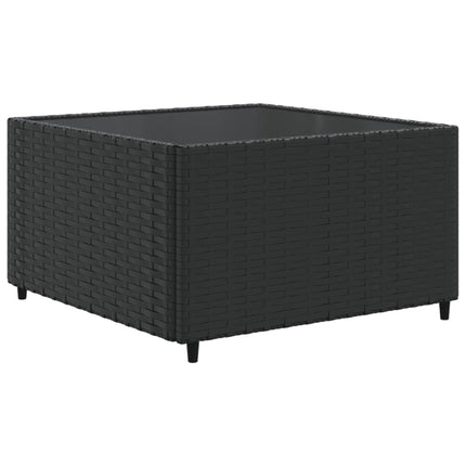 Loungegrupp 10 delar med svarta dynor konstrotting