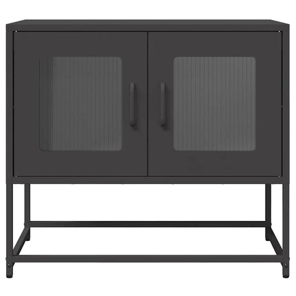 TV-bänk svart 68x39x60,5 cm kallvalsat stål