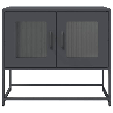 TV-bänk antracit 68x39x60,5 cm kallvalsat stål