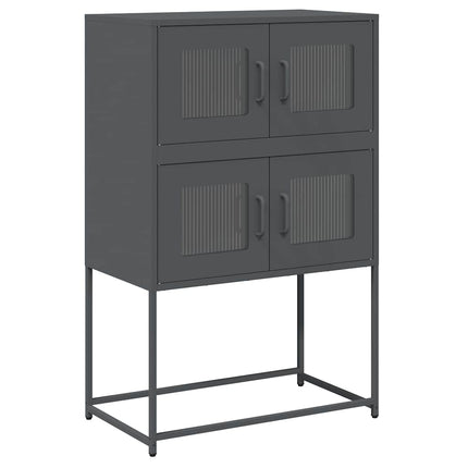 Highboard antracit 68x39x107 cm stål