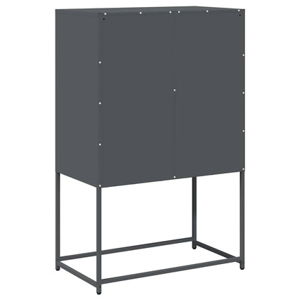 Highboard antracit 68x39x107 cm stål
