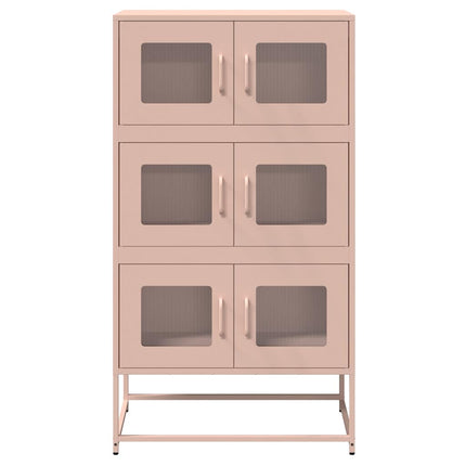 Highboard rosa 68x39x123 cm stål