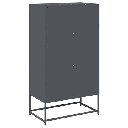 Highboard antracit 68x39x123 cm stål