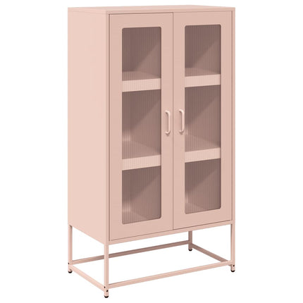Highboard rosa 68x39x123 cm stål
