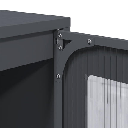 Highboard antracit 68x39x123 cm stål