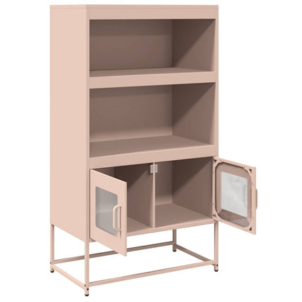 Highboard rosa 68x39x123 cm stål