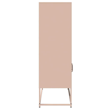 Highboard rosa 68x39x123 cm stål
