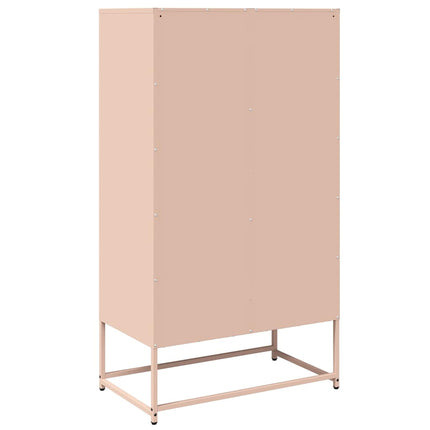 Highboard rosa 68x39x123 cm stål