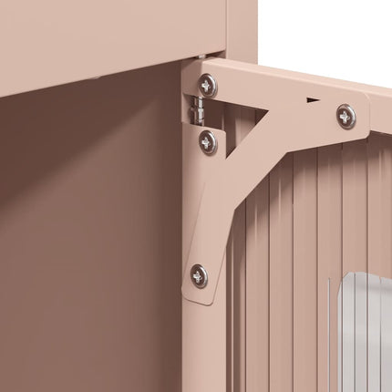 Highboard rosa 68x39x123 cm stål