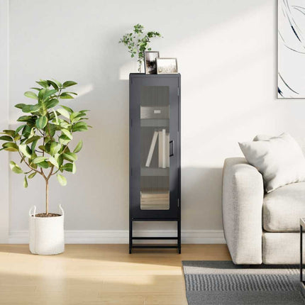 Highboard antracit 36x39x123 cm kallvalsat stål