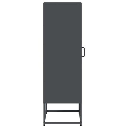 Highboard antracit 36x39x123 cm kallvalsat stål