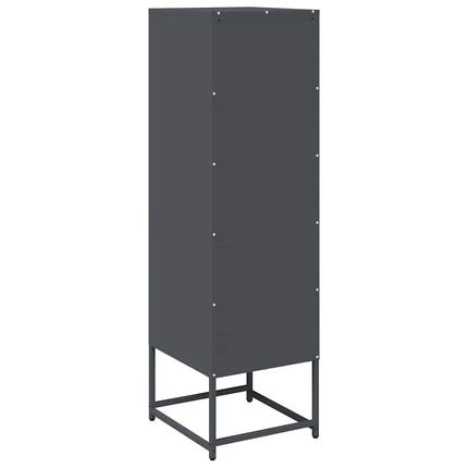 Highboard antracit 36x39x123 cm kallvalsat stål