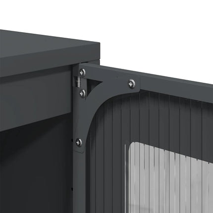 Highboard antracit 36x39x123 cm kallvalsat stål