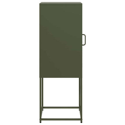 Skänk olivgrön 36x39x107 cm kallvalsat stål