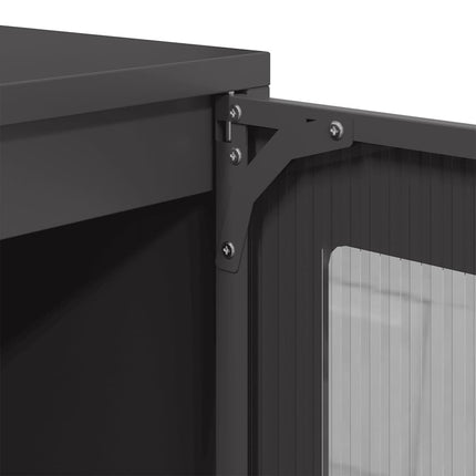 Sidoskåp svart 100,5x39x107 cm kallvalsat stål