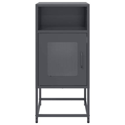 Sängbord antracit 36x39x78 cm kallvalsat stål