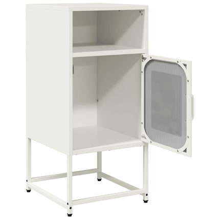 Sängbord vit 36x39x78 cm kallvalsat stål