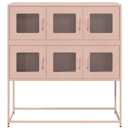 Sidoskåp rosa 100,5x39x107 cm kallvalsat stål