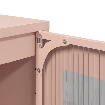 Sidoskåp rosa 100,5x39x107 cm kallvalsat stål