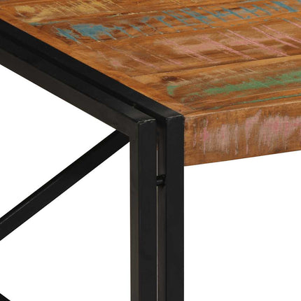 Soffbord flerfärgat 100x100x35 cm massivt trä återvunnet