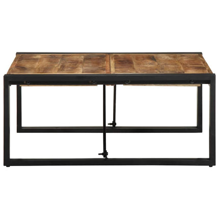 Soffbord 80x80x35 cm massivt grovt trä mango