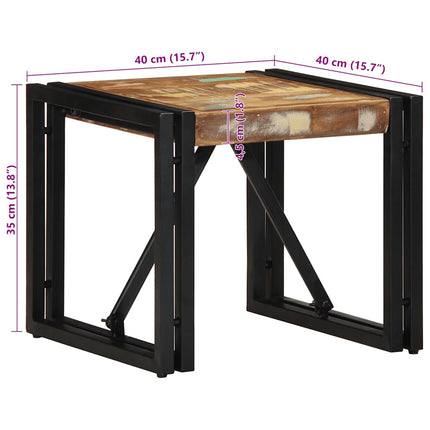 Soffbord Flerfärgat Massivt Trä Återvunnet