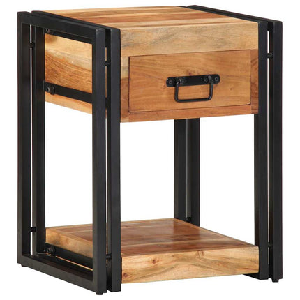 Nattduksbord 2 pcs Brun 40 x 35 x 50 cm Massivt Akaciaträ
