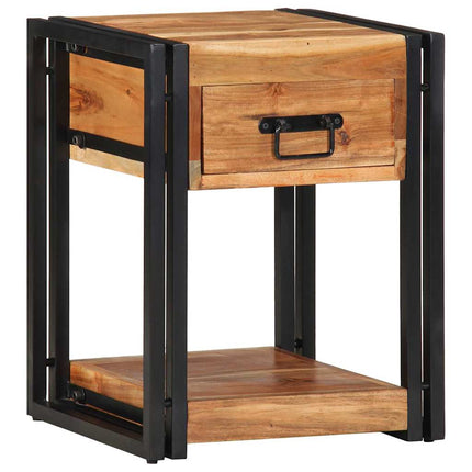 Nattduksbord 2 pcs Brun 40 x 35 x 50 cm Massivt Akaciaträ