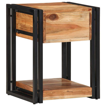 Nattduksbord 2 pcs Brun 40 x 35 x 50 cm Massivt Akaciaträ