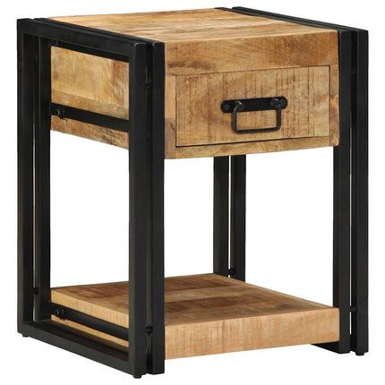 Sängbord 40x40x50 cm massivt grovt trä mango