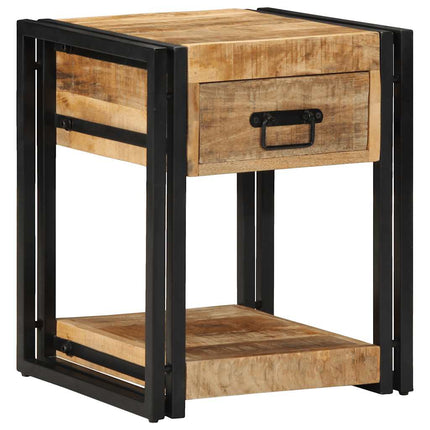 Sängbord 40x40x50 cm massivt grovt trä mango