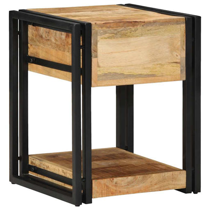 Sängbord 40x40x50 cm massivt grovt trä mango