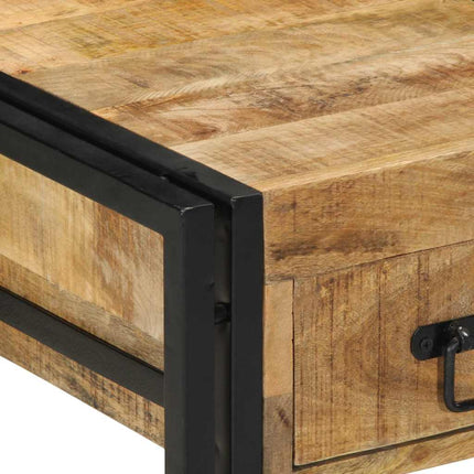 Sängbord 2 st 40x40x50 cm massivt grovt trä mango