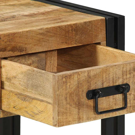 Sängbord 2 st 40x40x50 cm massivt grovt trä mango