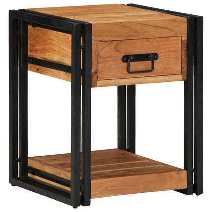 Nattduksbord 2 pcs Brun 40 x 40 x 50 cm Massivt Akaciaträ