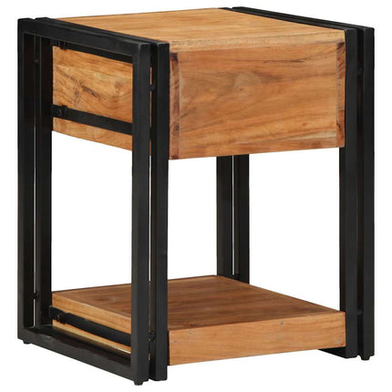 Nattduksbord 2 pcs Brun 40 x 40 x 50 cm Massivt Akaciaträ