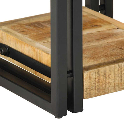 Nattduksbord 2 pcs Brun 30 x 30 x 40 cm Massivt mangoträ