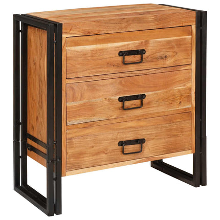 Sideboard med låda Brun 66 x 33 x 70 cm Massivt Akaciaträ