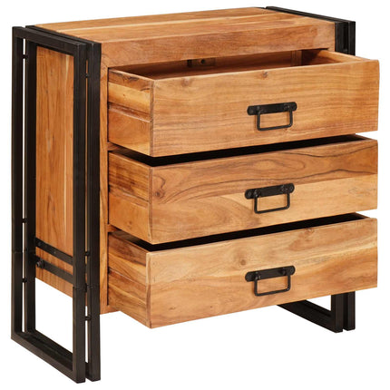 Sideboard med låda Brun 66 x 33 x 70 cm Massivt Akaciaträ